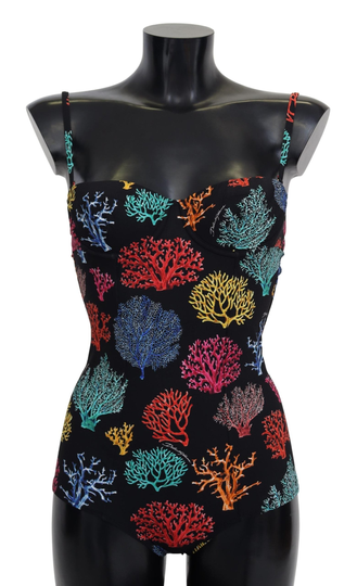 Dolce & Gabbana Women's Coral One Piece Swimsuit Black BIK1224-IT1 - IT1 | XS