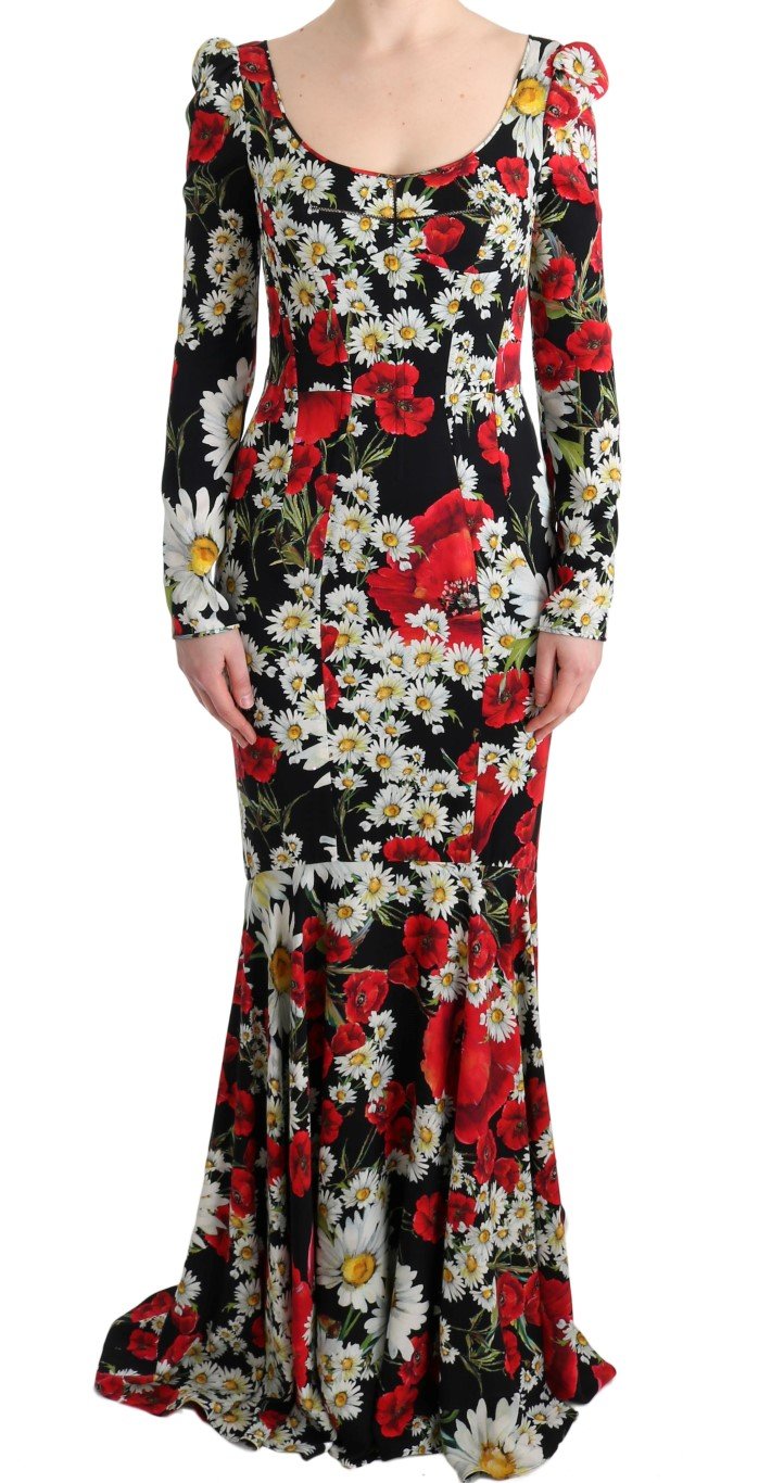 Dolce & Gabbana Women's Silk Floral Silk Stretch Dress Multicolor SIG60624 - IT40|S