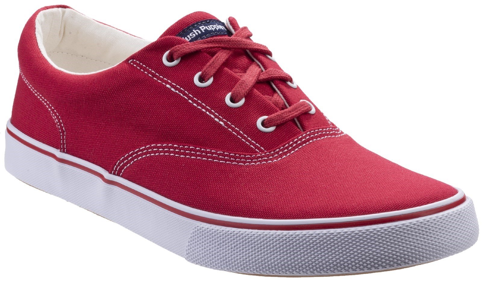 Hush Puppies Women's Byanca Lace Up Trainer Red 297171 - Red 3