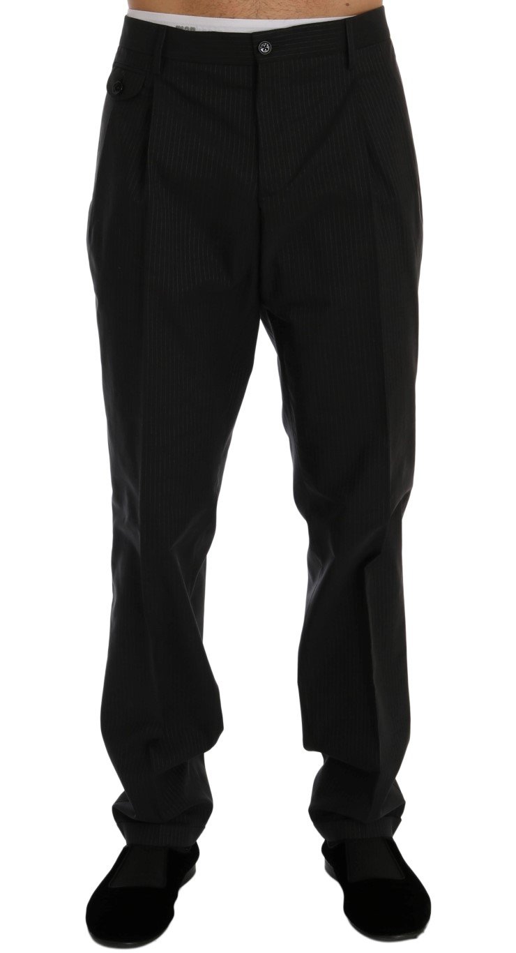 Dolce & Gabbana Men's Striped Cotton Dress Formal Trouser Blue PAN60357 - IT52 | XL