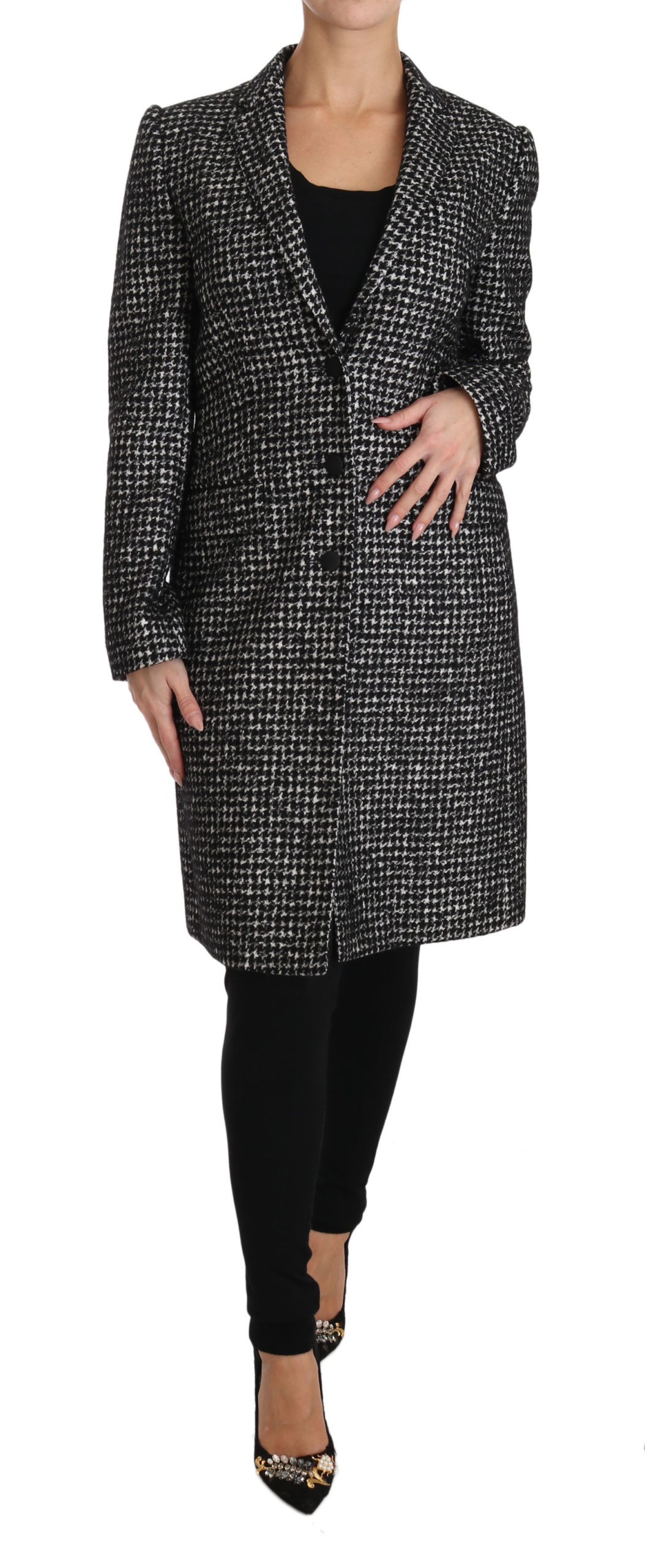 Dolce & Gabbana Women's Wool Classic Single Breasted Coat Gray JKT2307 - IT38|XS