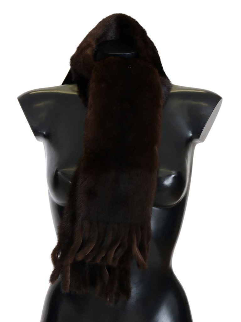 Dolce & Gabbana Women's Mink Fur Scarf Black MS1871