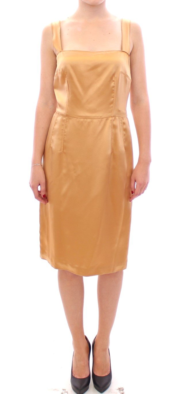 Dolce & Gabbana Women's Silk sheath Dress Bronze GSS11464 - IT36|XXS