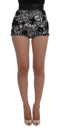 Dolce & Gabbana Women's Crystal Sequined Shorts Black SIG20108-1 - IT40|S