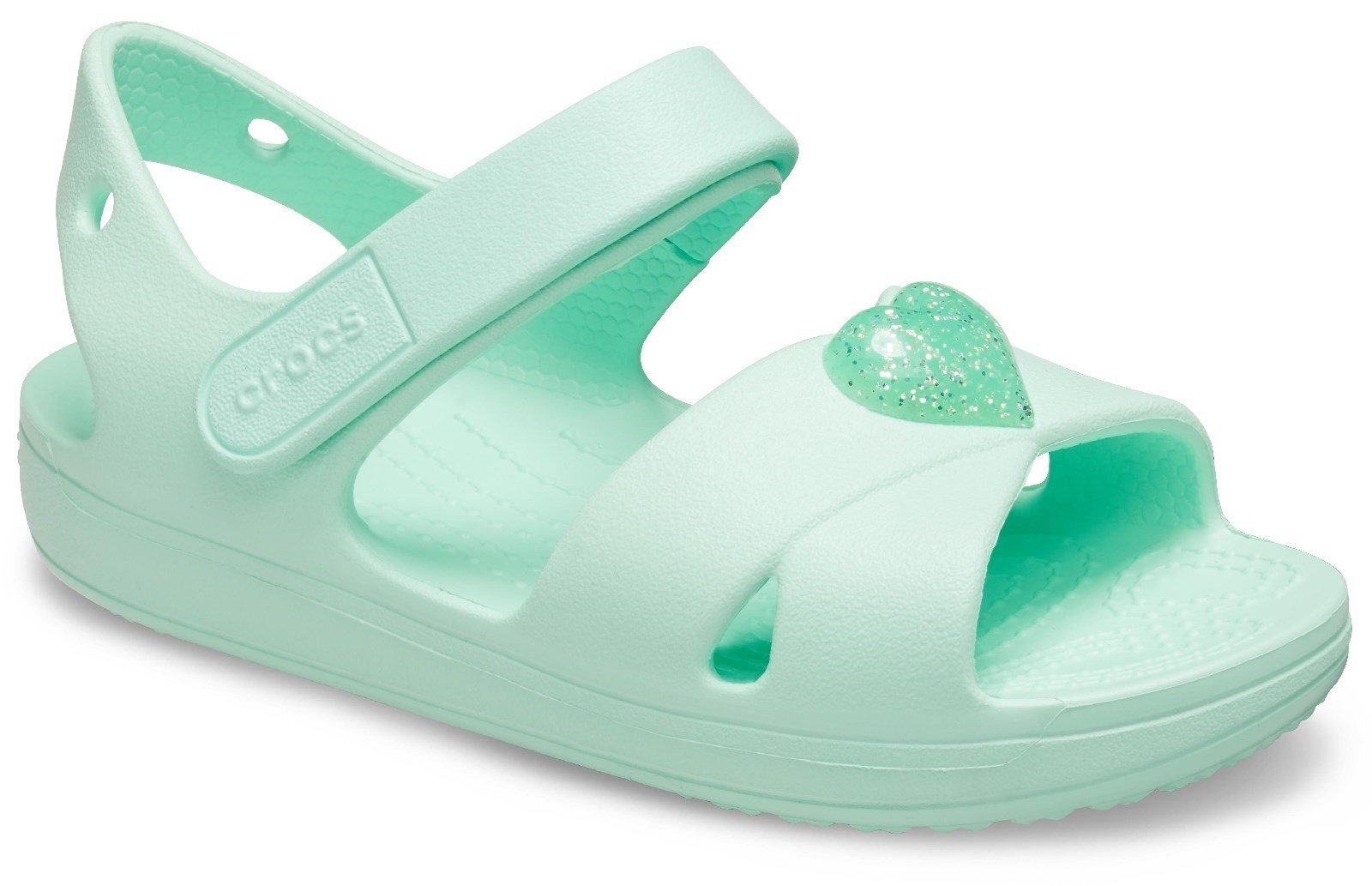 Crocs Kid's Cross Strap Sandal Mint Green 30710 - Mint Green 12 UK