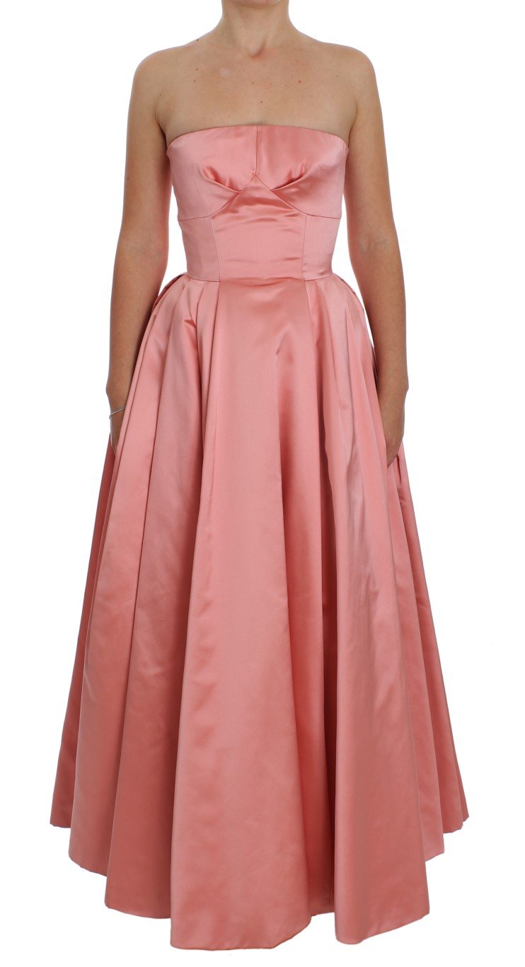 Dolce & Gabbana Women's Silk Ball Gown Full Length Dress Pink NOC10136 - IT36 | XS