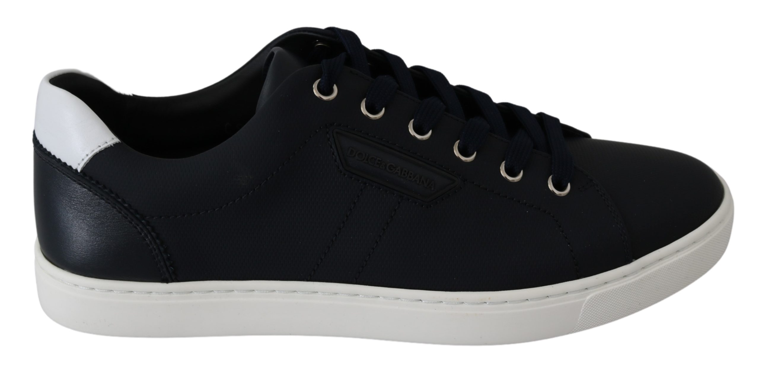 Dolce & Gabbana Men's Leather DG Logo Shoes Trainer Blue MV2655 - EU40.5/US7.5