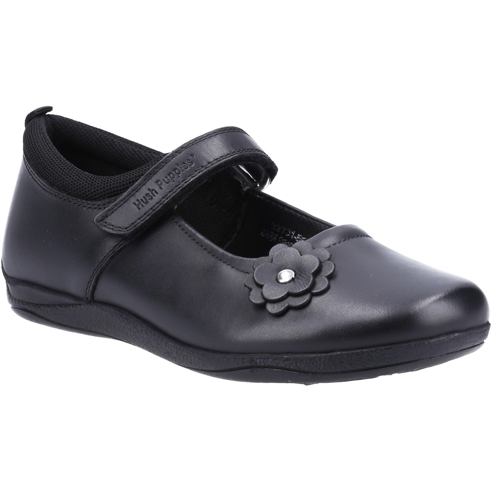 Hush Puppies Kid's Zara Junior School Flat Shoe Black 32731 - Black 2.5