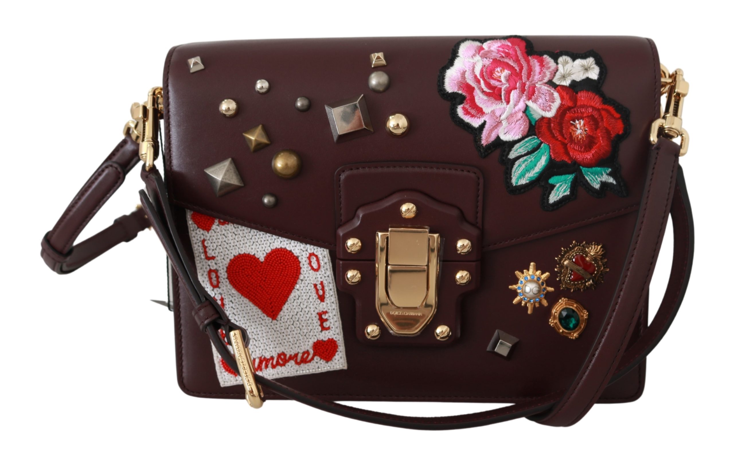 Dolce & Gabbana Women's LUCIA Leather Shoulder Bag Black VAS9241