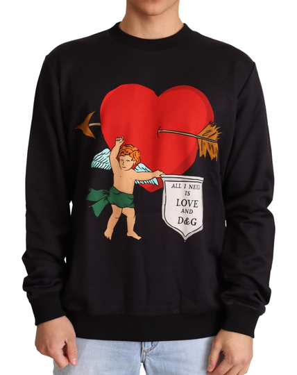 Black Heart Amore Cotton Pullover Sweater - IT44 | XS