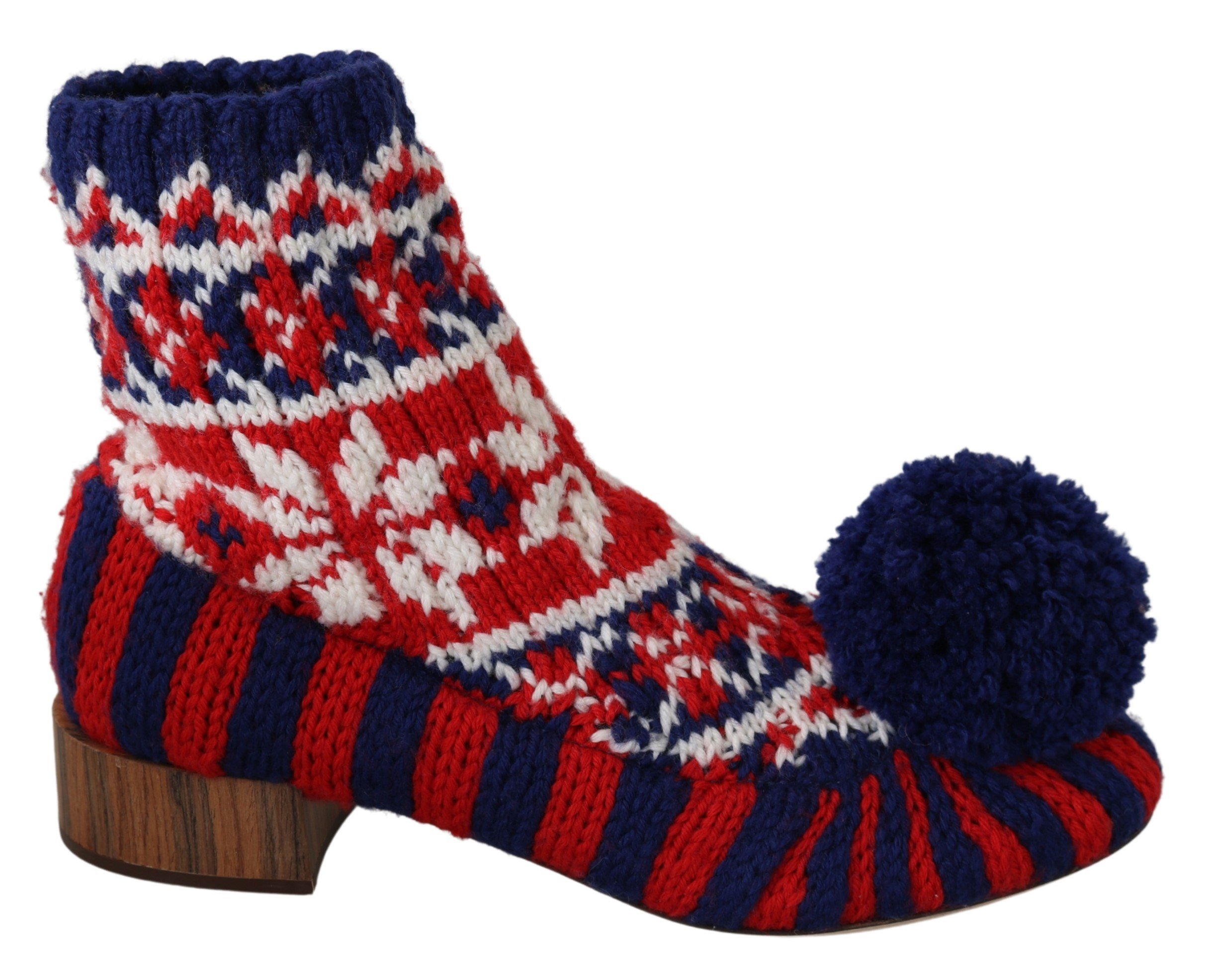 Dolce & Gabbana Women's Knitted Booties Boot Multicolor LA6891 - EU39/US8.5