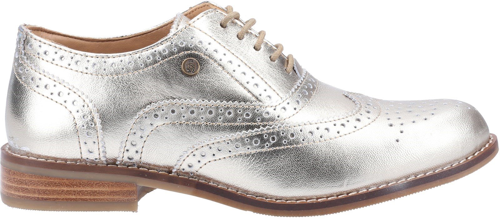 Hush Puppies Women's Natalie Lace Shoe Various Colours 30241 - Gold 3