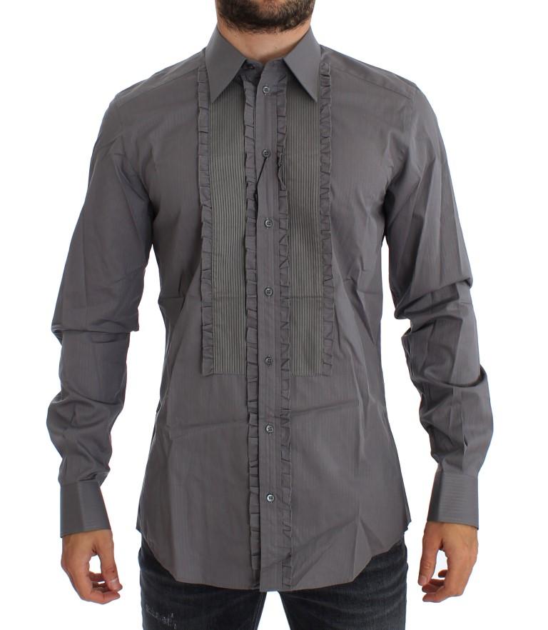 Dolce & Gabbana Men's Torero GOLD Slim Fit Shirt Purple GTT10326 - 44