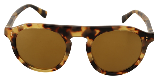 Brown Tortoise Oval Full Rim Eyewear Sunglasses