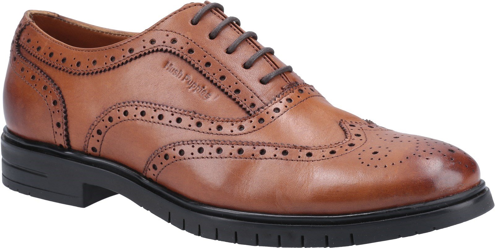 Hush Puppies Men's Santiago Lace Brogue Shoe Tan 31989 - Tan 6