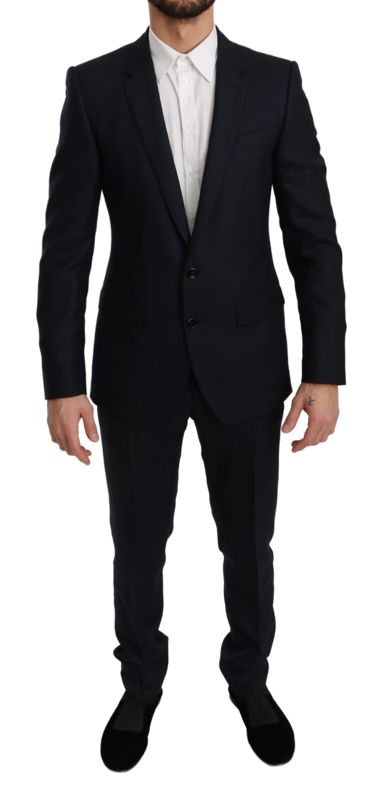 Dolce & Gabbana Men's Slim Fit 2 Piece Wool MARTINI Suit Blue KOS1773 - IT48 | M