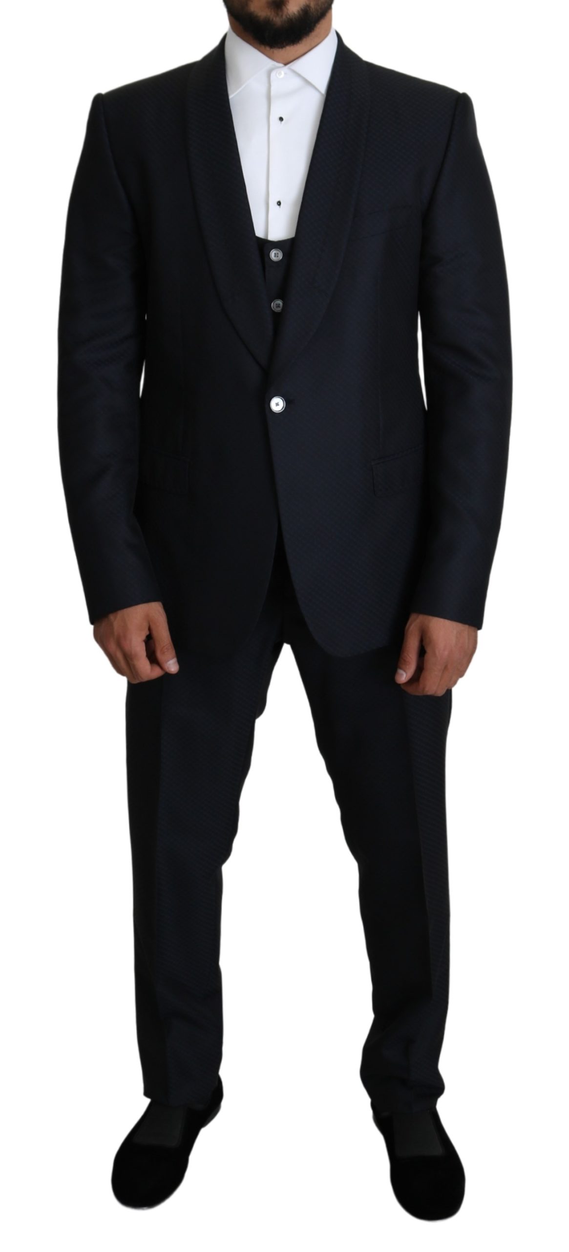 Dolce & Gabbana Men's 3 Piece MARTINI Suit Black KOS1820 - IT48 | M