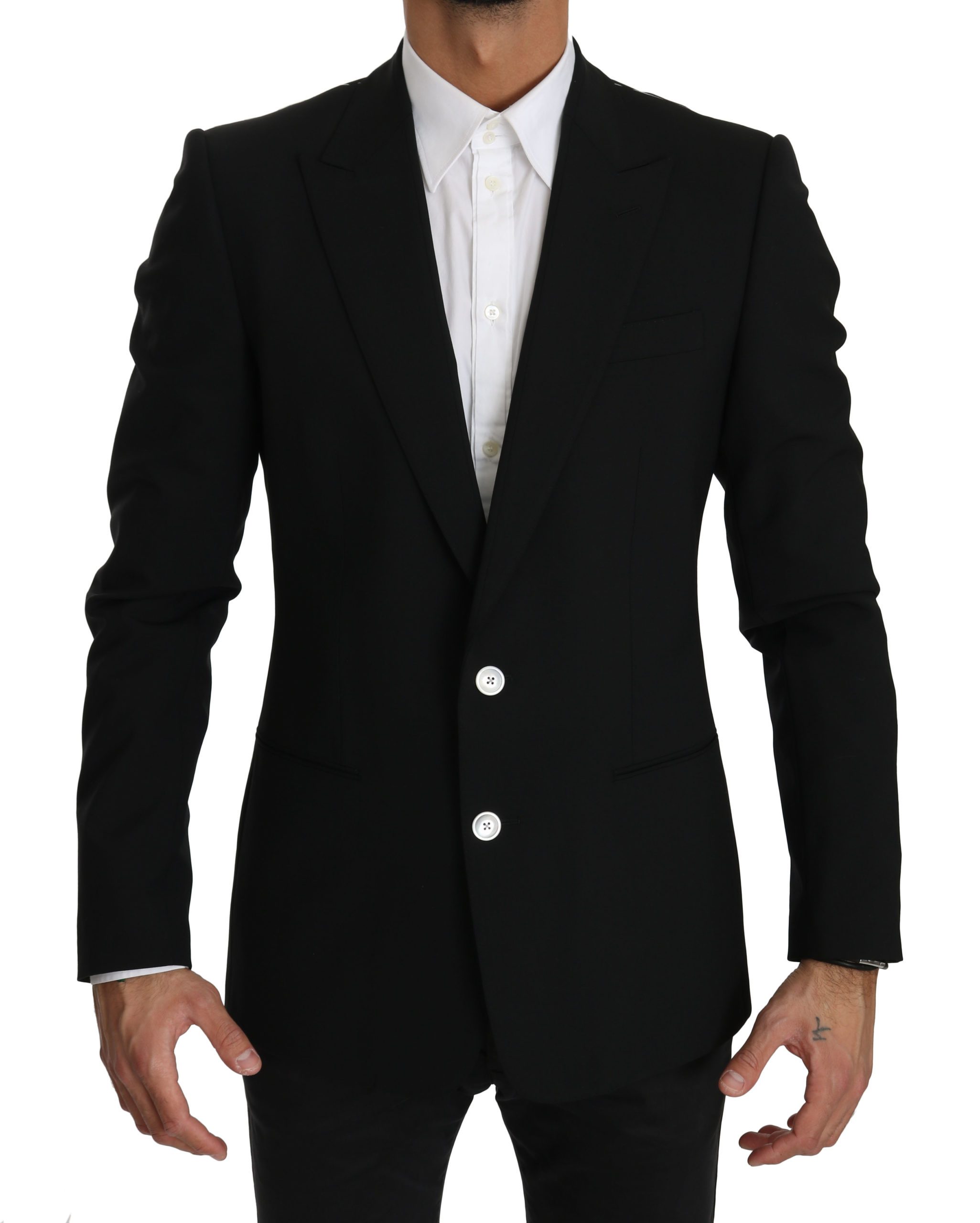 Dolce & Gabbana Men's Slim Fit Wool Blazer Black JKT2483 - IT48 | M