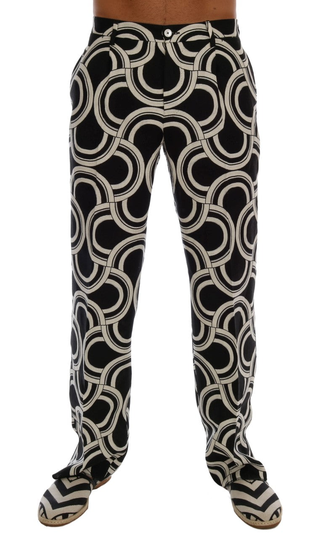 Dolce & Gabbana Men's Pattern Linen Trouser Multicolor PAN60737 - IT44 | XS