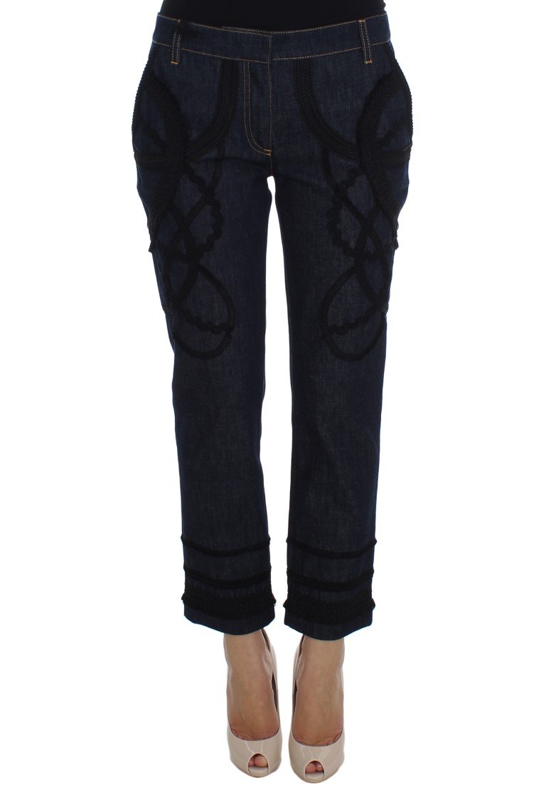 Dolce & Gabbana Women's Denim Cotton CAPRI Torero Jeans Blue SIG20020 - IT42|M
