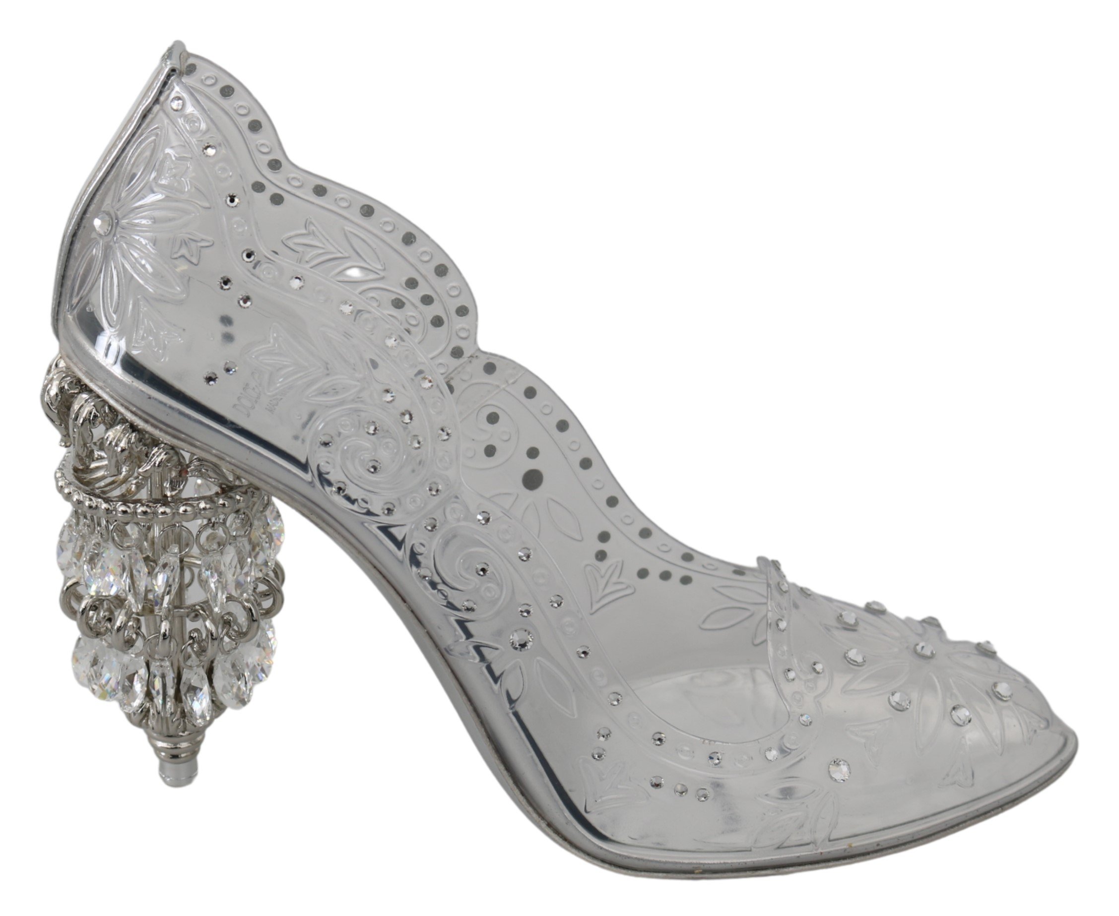 Dolce & Gabbana Women's Crystal CINDERELLA Pumps Transparent LA7279 - EU39/US8.5