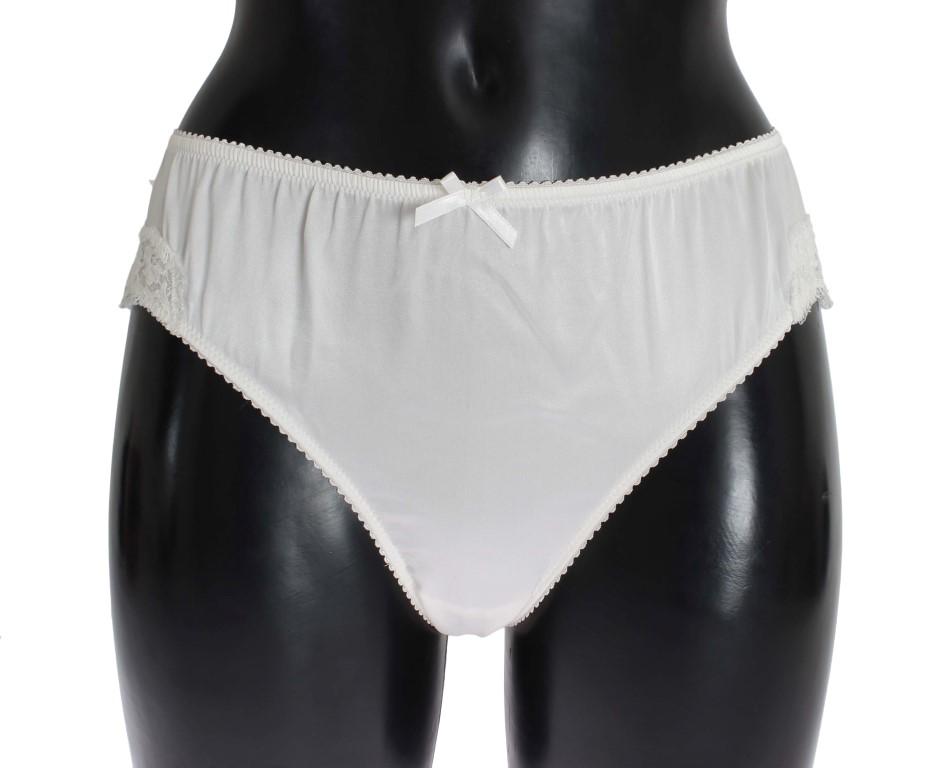 Dolce & Gabbana Women's Satin Stretch Underwear Panties White SIG30729 - IT1 | XS