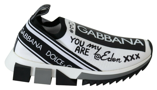 White Black Logo Sorrento Women Sneakers Shoes - EU35.5/US5