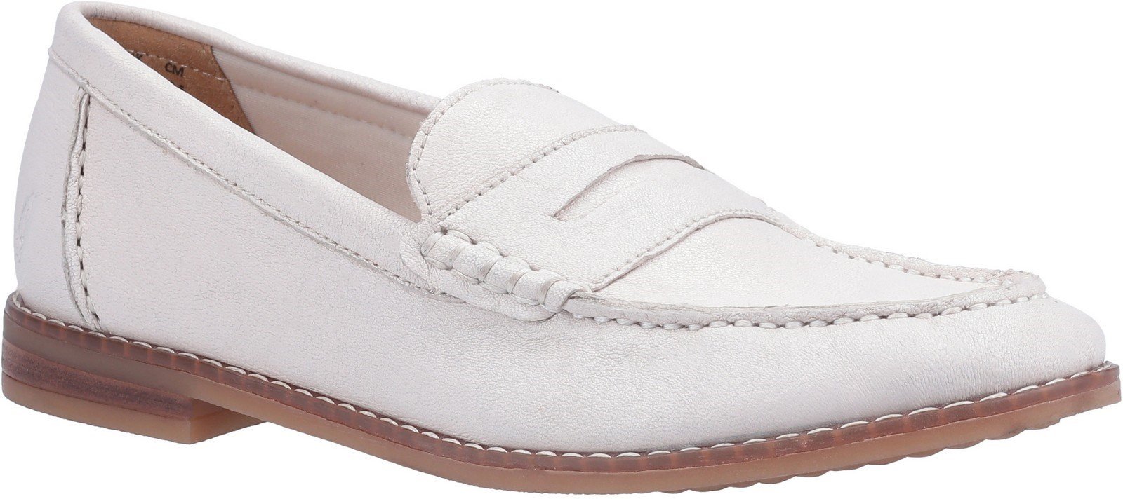 Hush Puppies Women's Wren Slip On Loafer Various Colours 30247 - Ivory 3