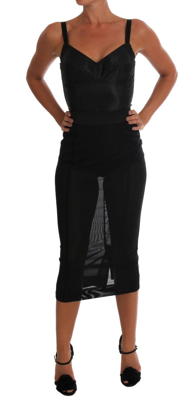 Dolce & Gabbana Women's Stretch Romper Bodysuit Black TSH1453 - IT38|XS