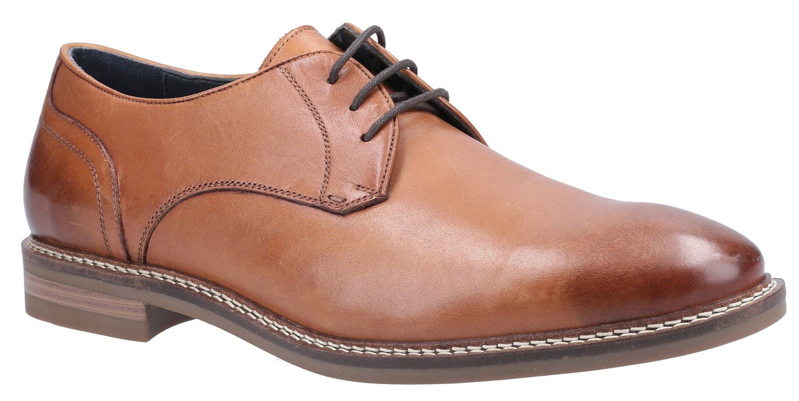 Hush Puppies Men's Brayden Lace Derby Shoes Various Colours 31279 - Tan 6