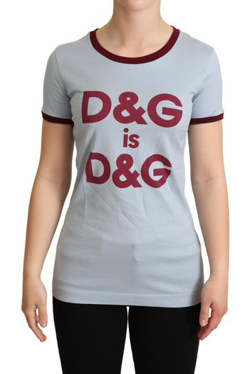 Blue Crewneck D&G Top T-shirt - IT36|XXS
