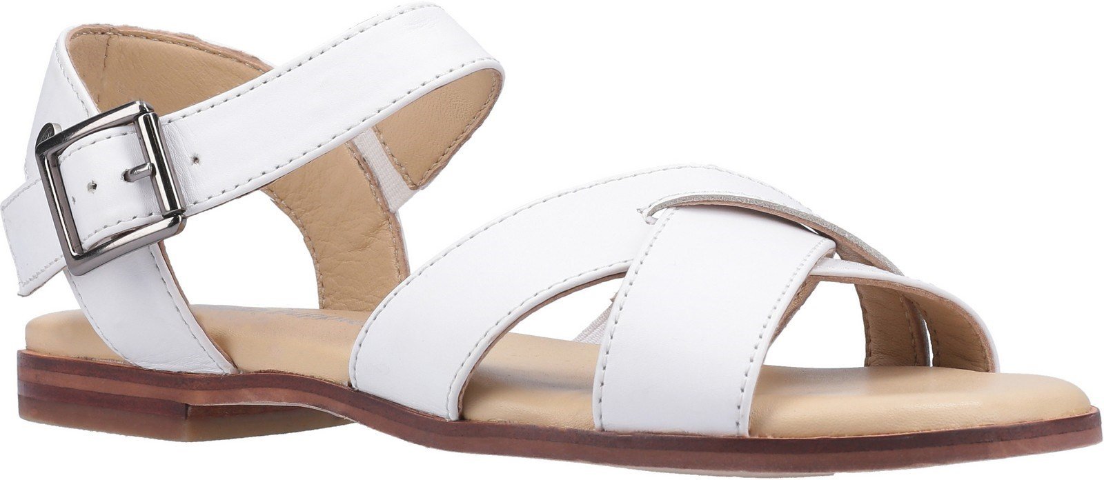 Hush Puppies Women's Lila Buckle Sandal Various Colours 30232 - White 9