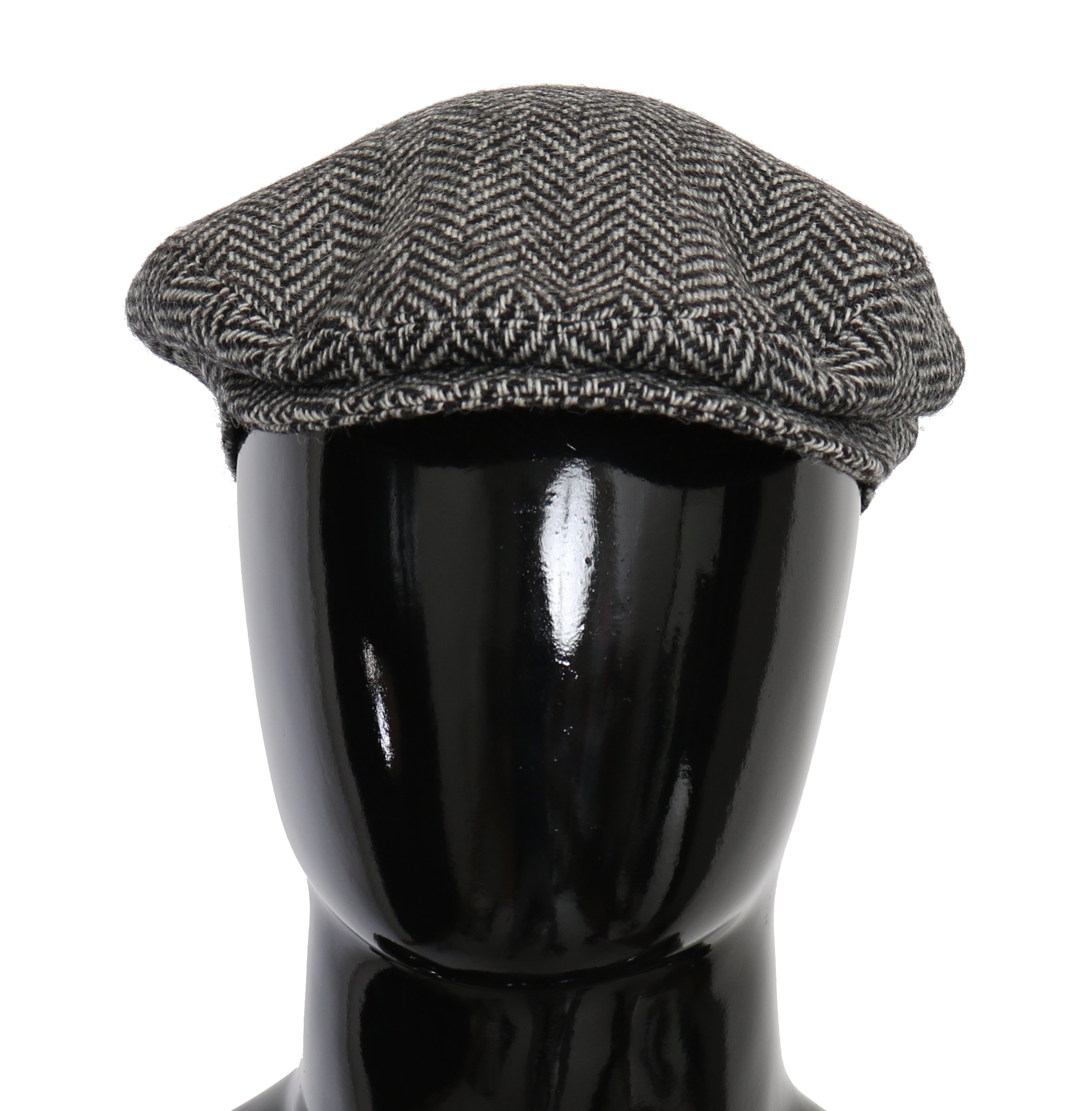 Dolce & Gabbana Men's Striped Virgin Wool Cap Gray HAT9066 - 58 cm|M