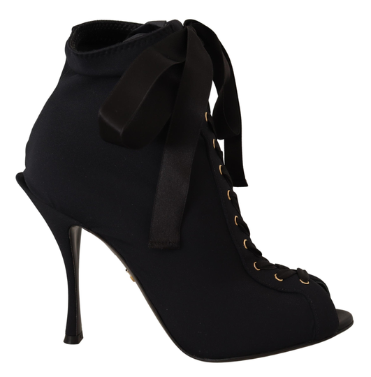Black Stretch Short Ankle Boots Shoes - EU36.5/US6