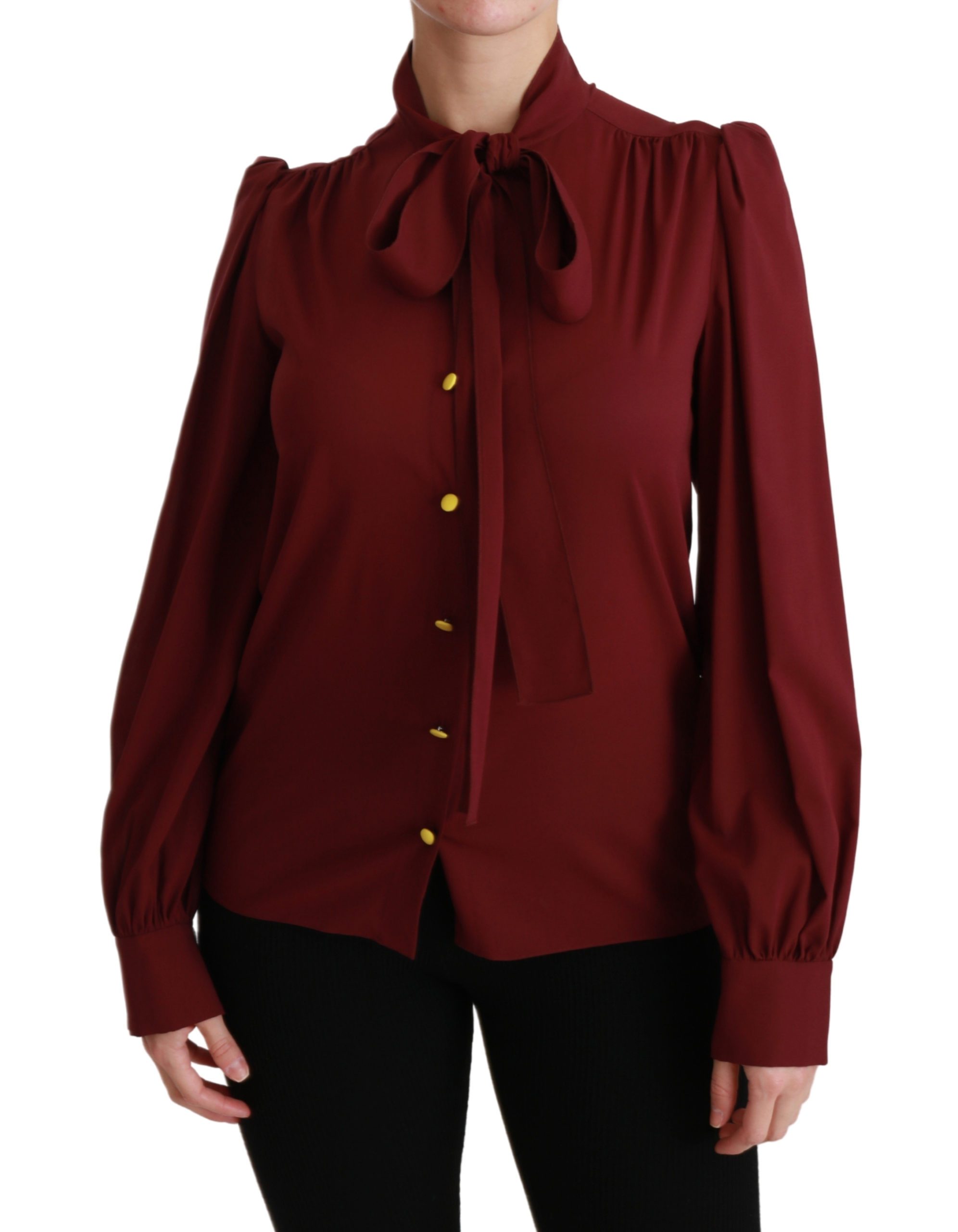 Dolce & Gabbana Women's LS Top Bordeaux TSH4470 - IT36 | XS