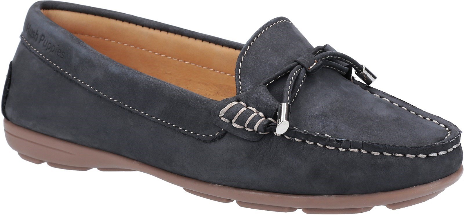Hush Puppies Women's Maggie Slip On Loafer Shoe Various Colours 28405 - Navy 3