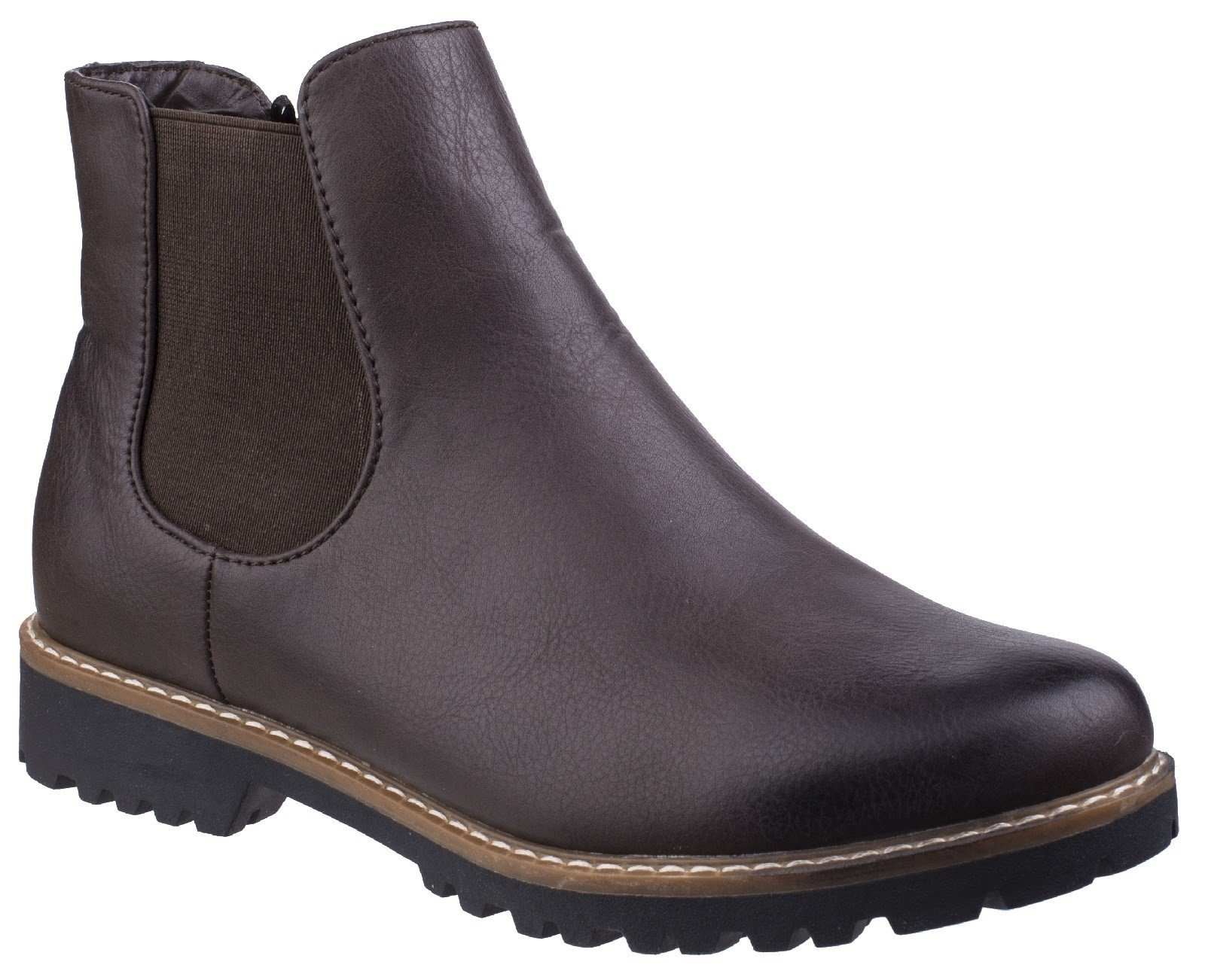 Divaz Women's Grace Ladies Chelsea Boot Black 25571-42565 - Brown 3