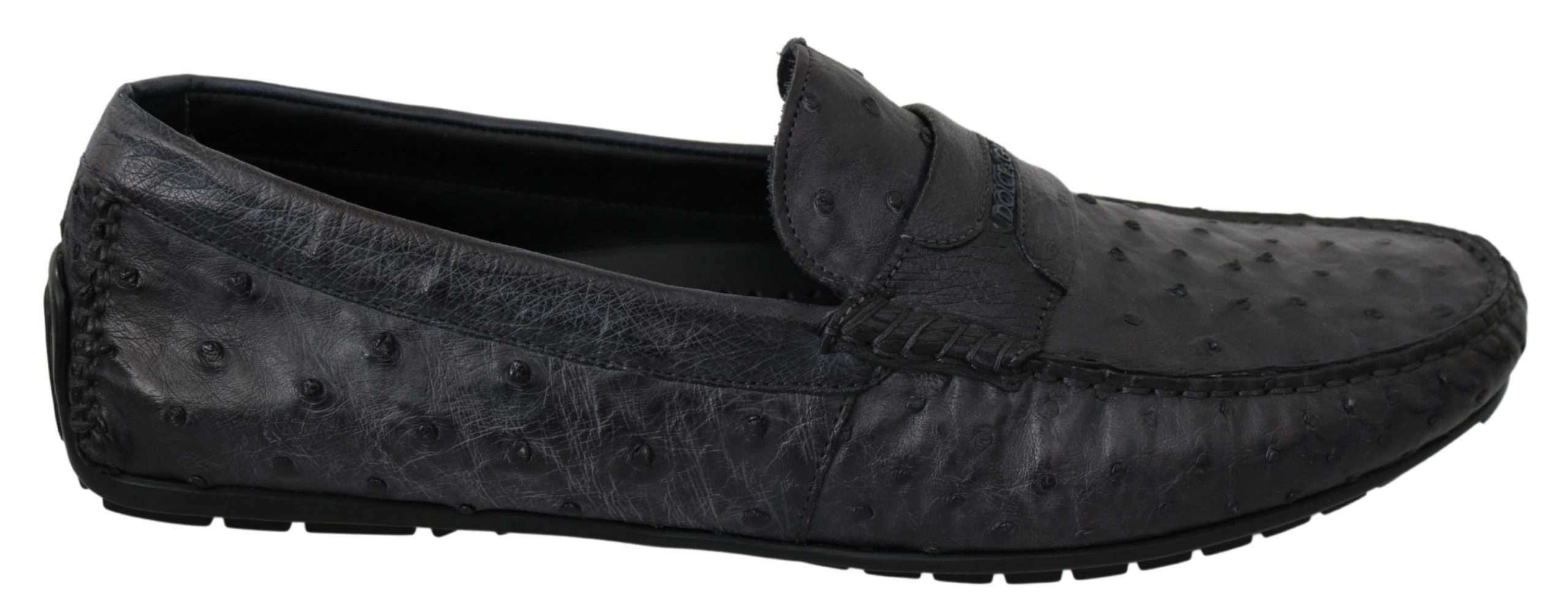Dolce & Gabbana Men's Leather Exotic Skin Loafer Gray MV2852 - EU43/US10