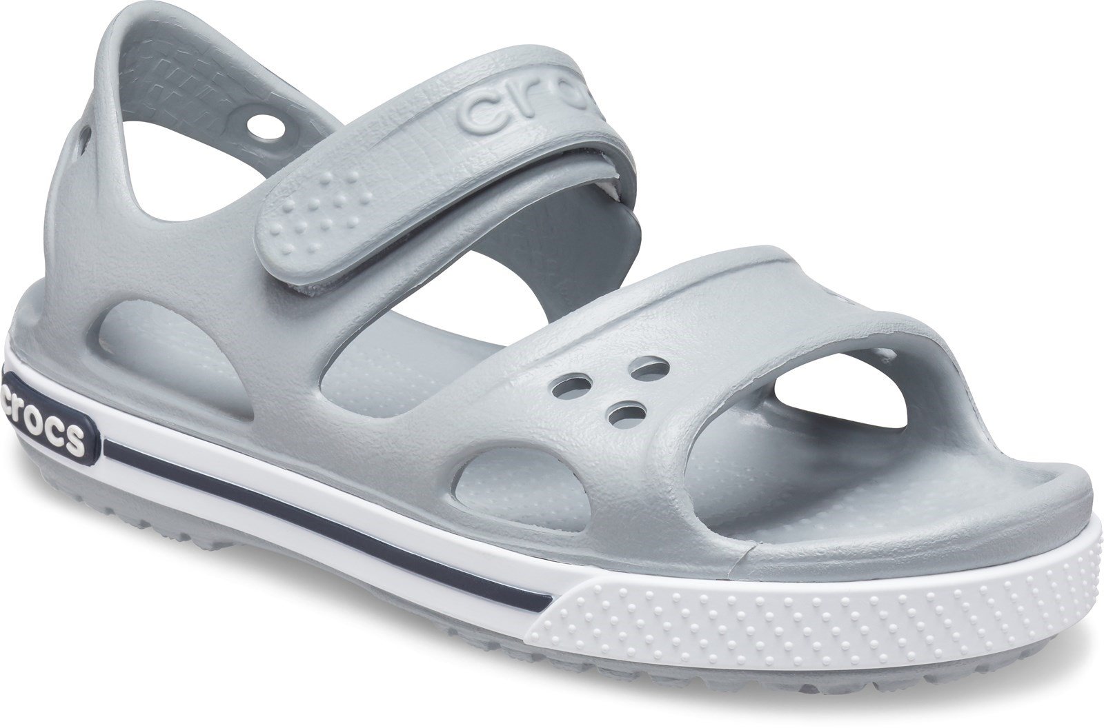 Crocs Kid's Crocband ll Touch Fastening Sandal Various Colours 28788 - Light Grey/Navy 4