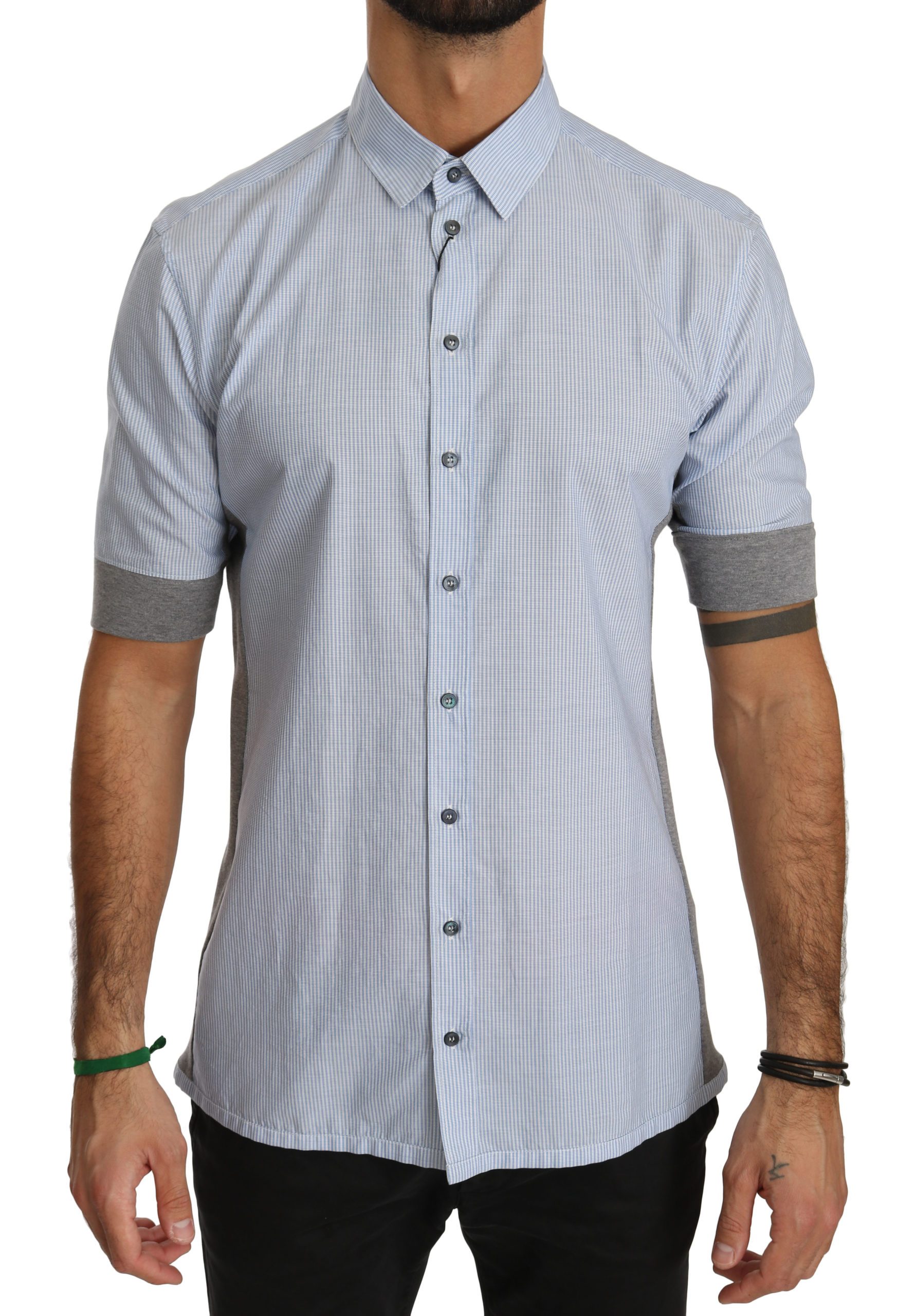 Dolce & Gabbana Men's Short Sleeve Shirt Blue TSH4019 - IT40 | M