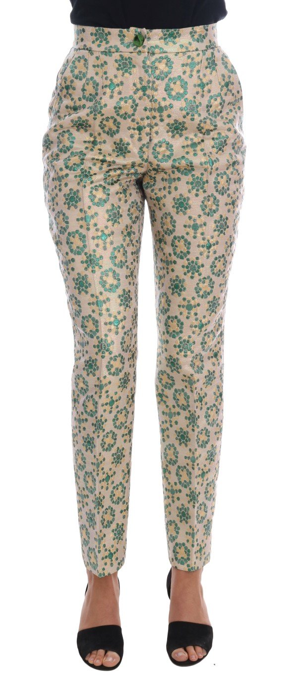 Dolce & Gabbana Women's Floral Brocade Trouser Multicolor BYX1129 - IT38 | S