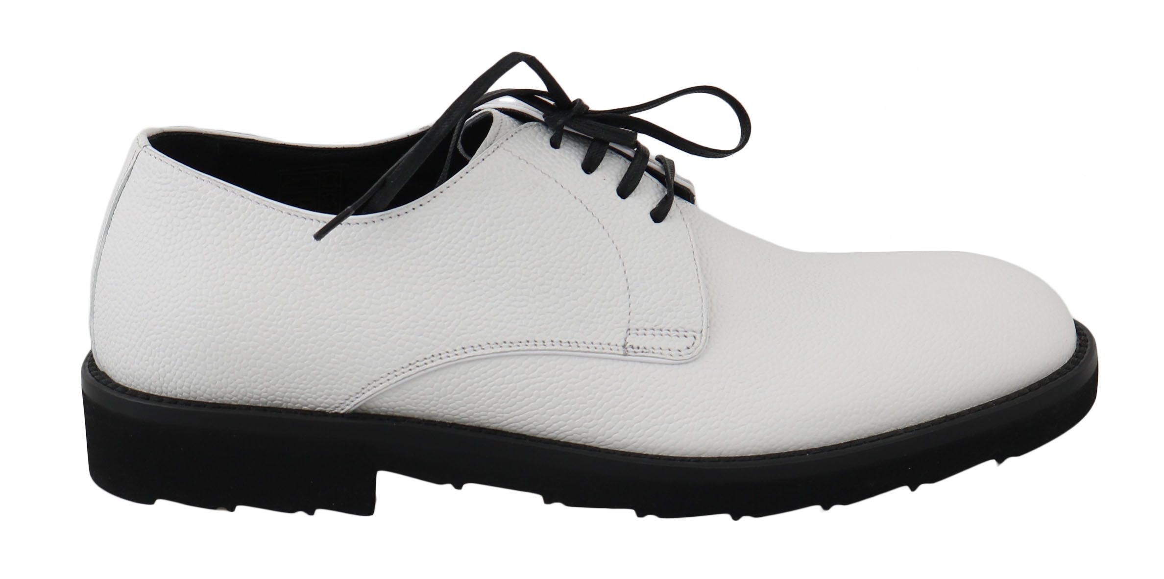Dolce & Gabbana Men's Leather Dress Derby Shoes White MV2313 - EU39/US6