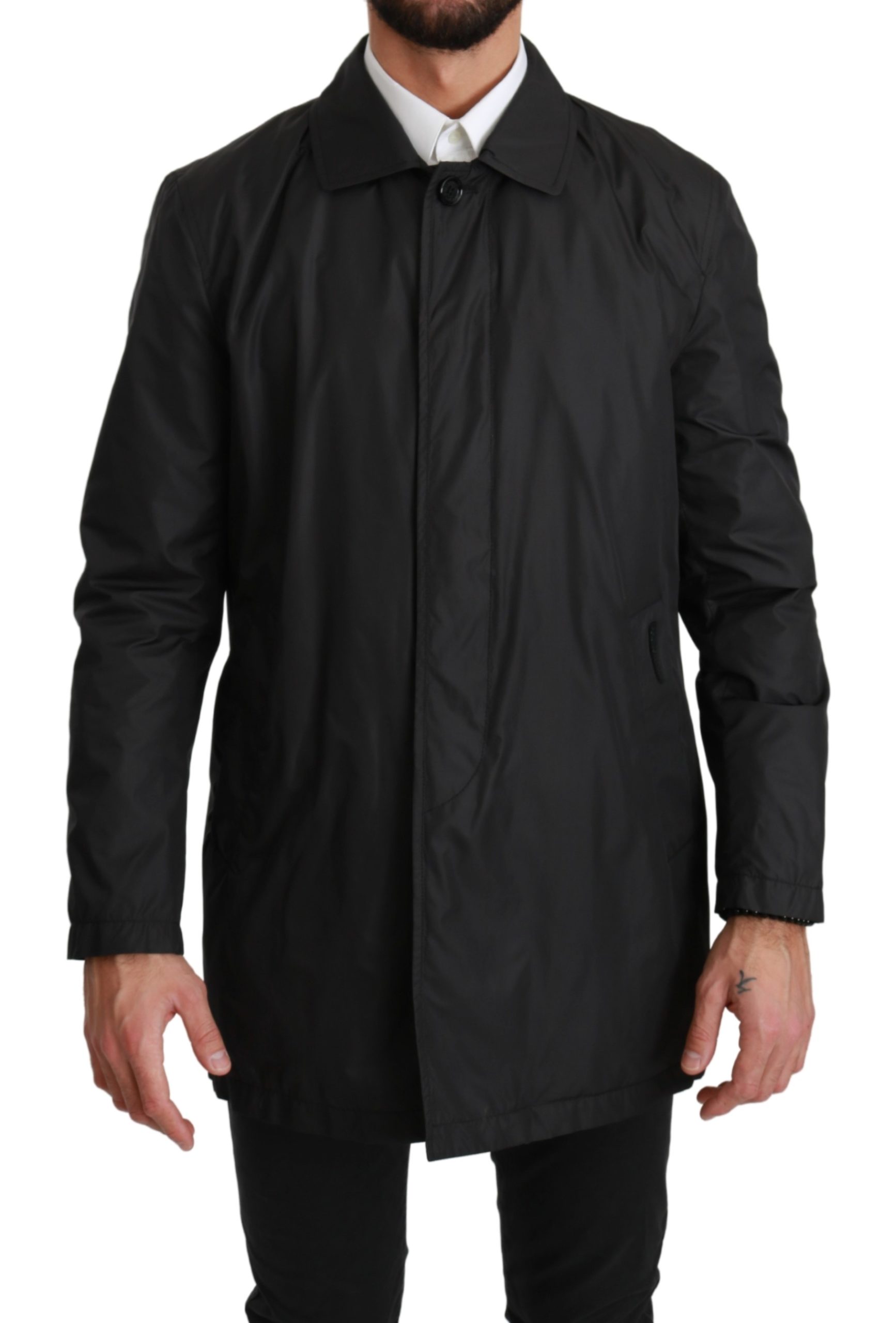 Dolce & Gabbana Men's Logo Windbreaker Jacket Black JKT2540 - IT48 | M