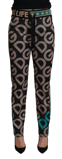 Multicolor DG Mania Print Straight Trouser Pant - IT40|S