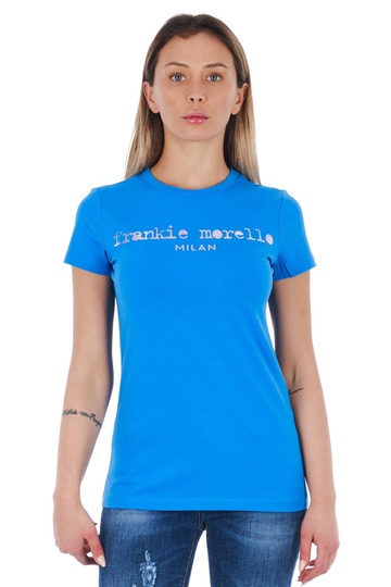 Frankie Morello Women's Tops & T-Shirt Light Blue FR1510165-XS - XS
