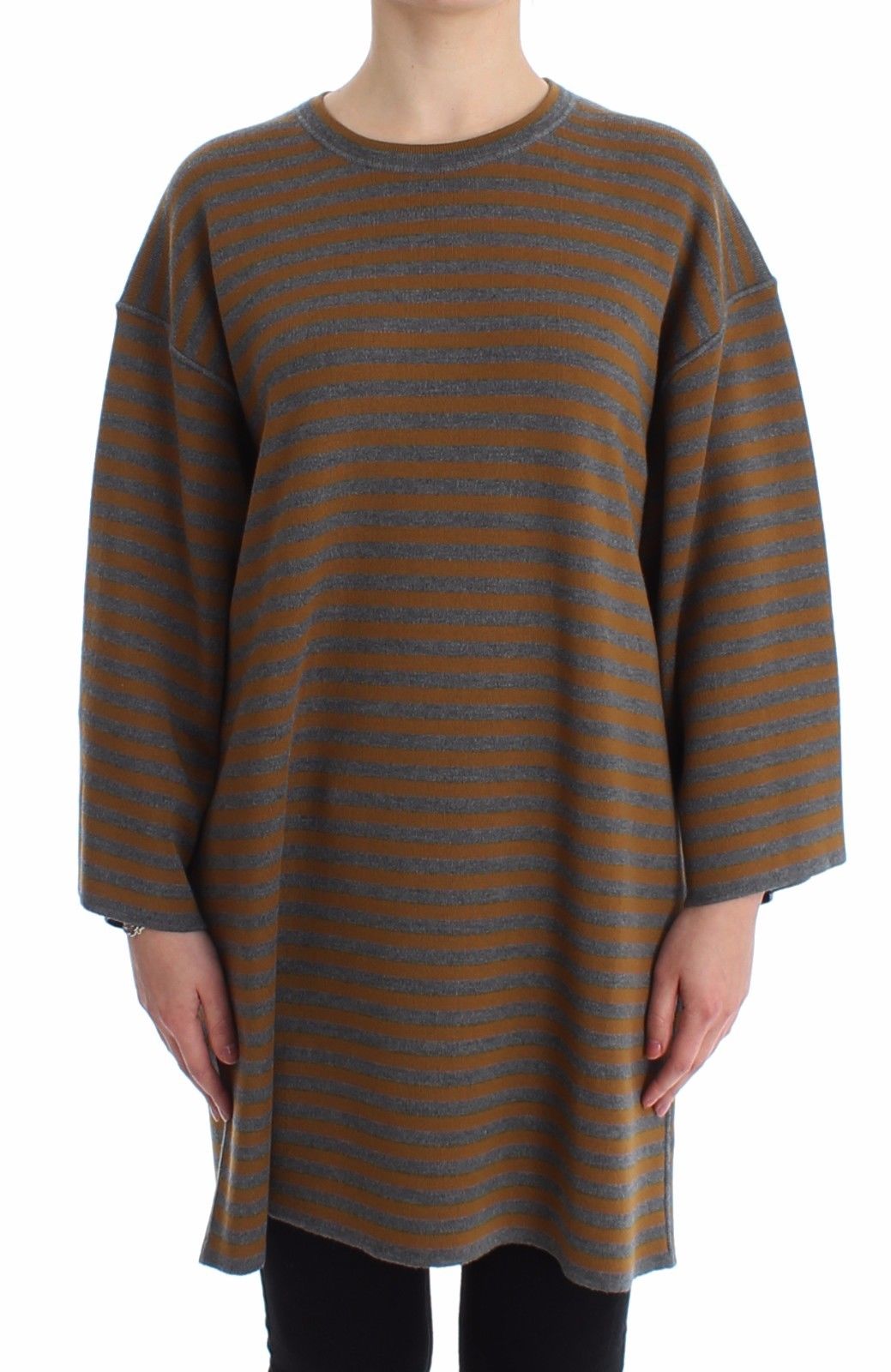 Dolce & Gabbana Women's Oversized Striped Top Gray SIG13232 - IT40| L