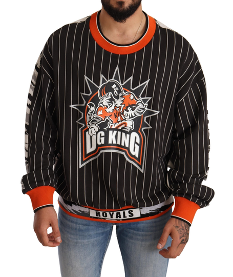 Black Multicolor DG King Print Sweater - L
