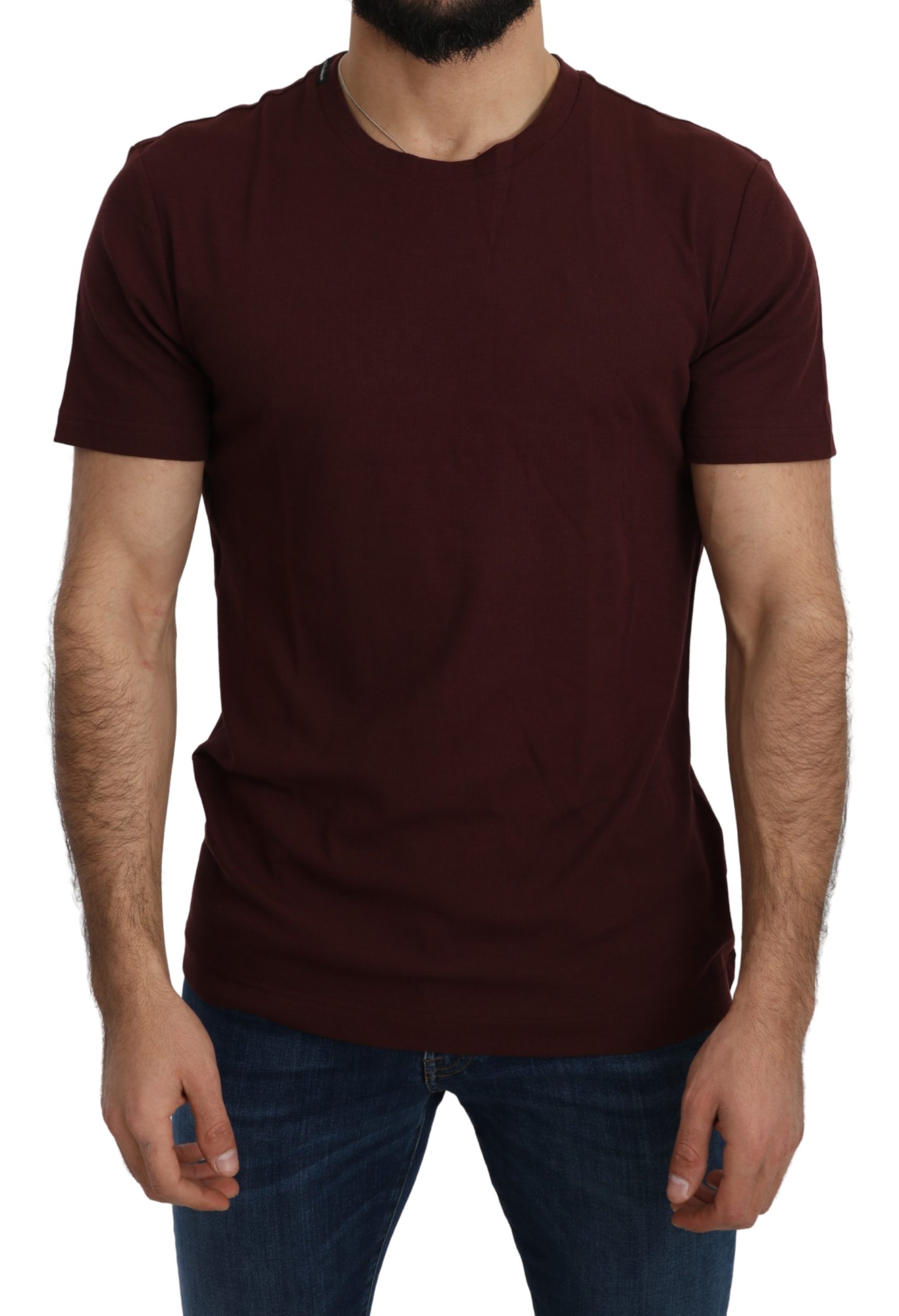 Dolce & Gabbana Men's Slim Fitting Cotton T-Shirt Red TSH5212 - IT46 | S