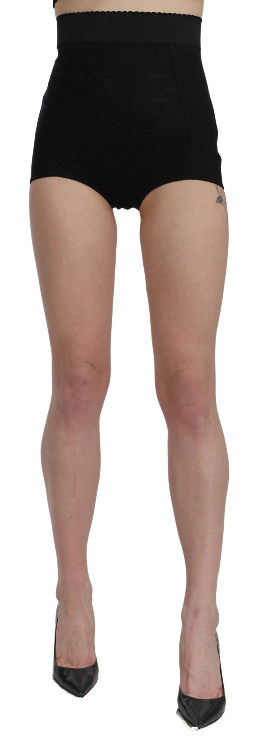 Dolce & Gabbana Women's High Waist Mini Hot Pants Nylon Shorts Black SKI1452 - IT40|S