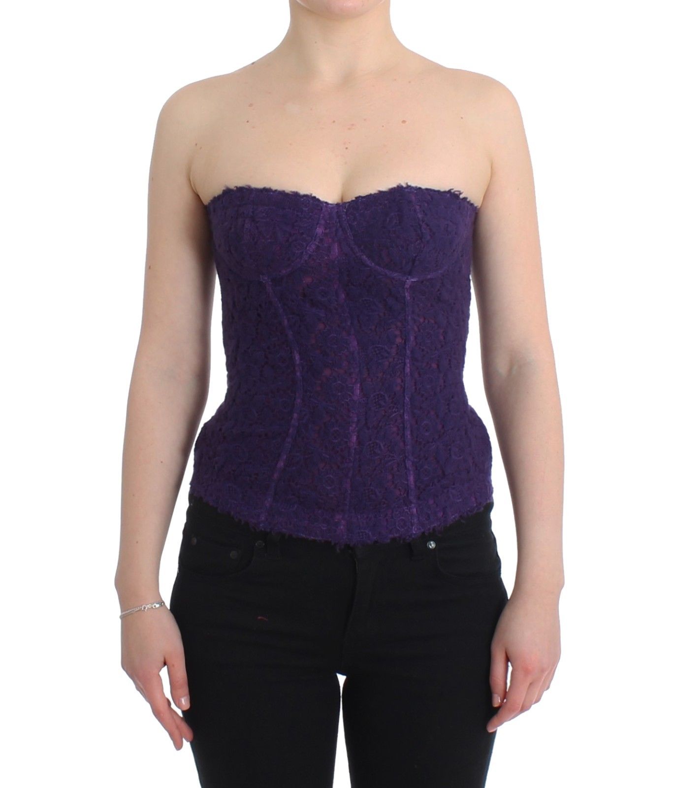 Ermanno Scervino Women's Top Floral Lace Purple SIG11499 - IT2 | S